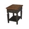 International Concepts Rectangle Vista End Table, 18 in W, 24 in L, 24 in H, Wood, Hickory/Washed Coal OT45-15E - alternate 1